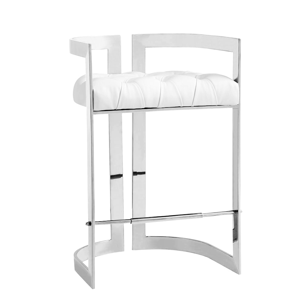 Majestic Counter Chair: White Leatherette